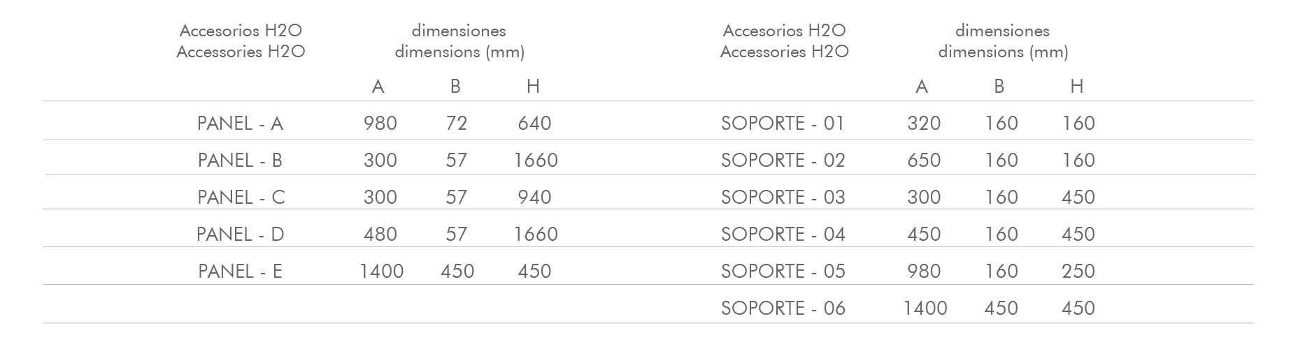 ACCESORIOS H2O