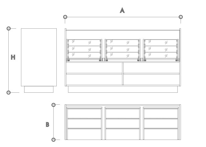 MODULO VITRINA ESCALERA 1800
