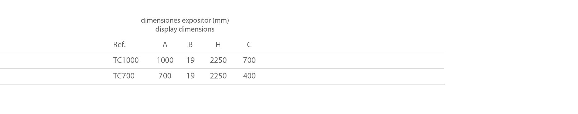 TRASERA CREMALLERA 1000/700