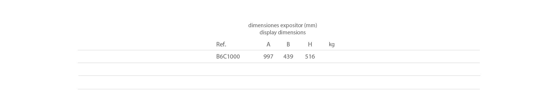 BUCH 6 CAJONES 1000
