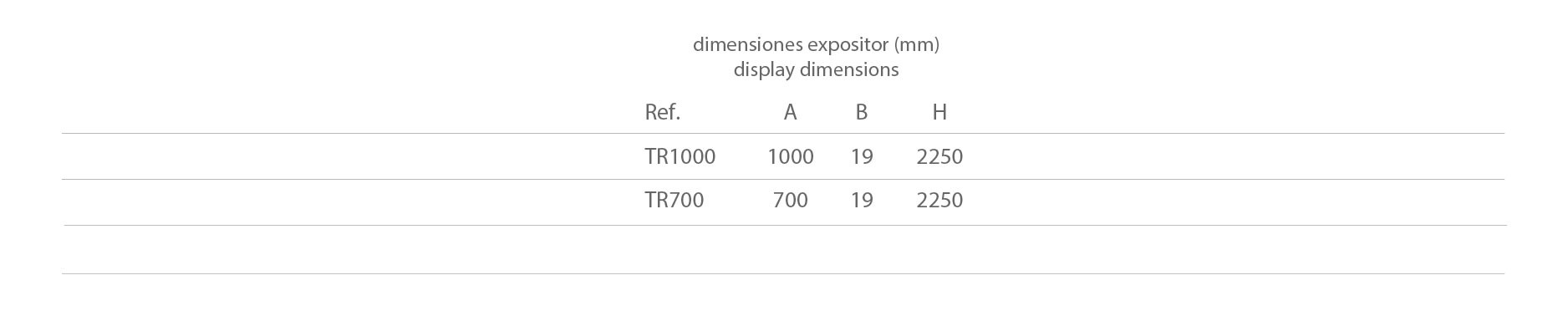TRASERA RANURADA 1000/700