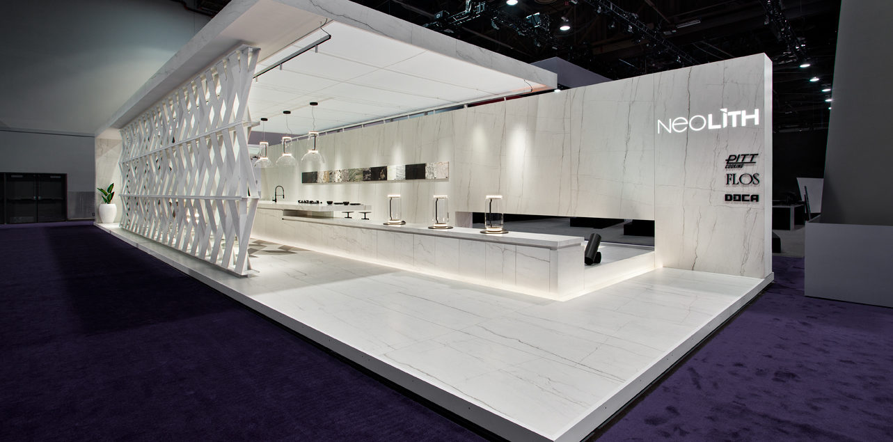 FUSTECMA colabora en la realización del Stand premiado de NEOLITH en la feria Kitchen & Bath Industry Show (KBIS)